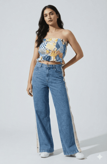 Fresh Floral Smocked Crop Top