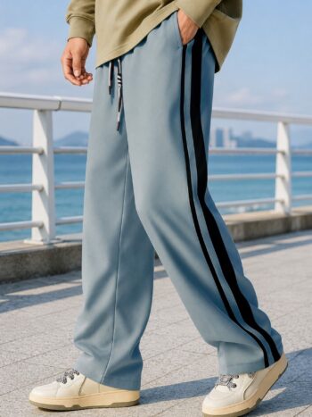 Maniac Men Side Twinfold Pocket Solid Grey Cotton Blend Baggy Cargo Pant