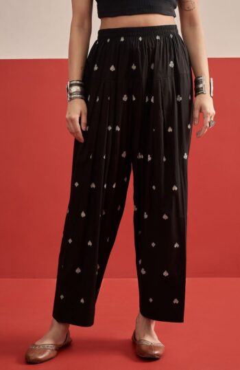 Black Cards Print Salwar