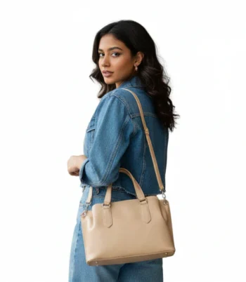 White Lily - Beige Tote Handbag - The Windsor